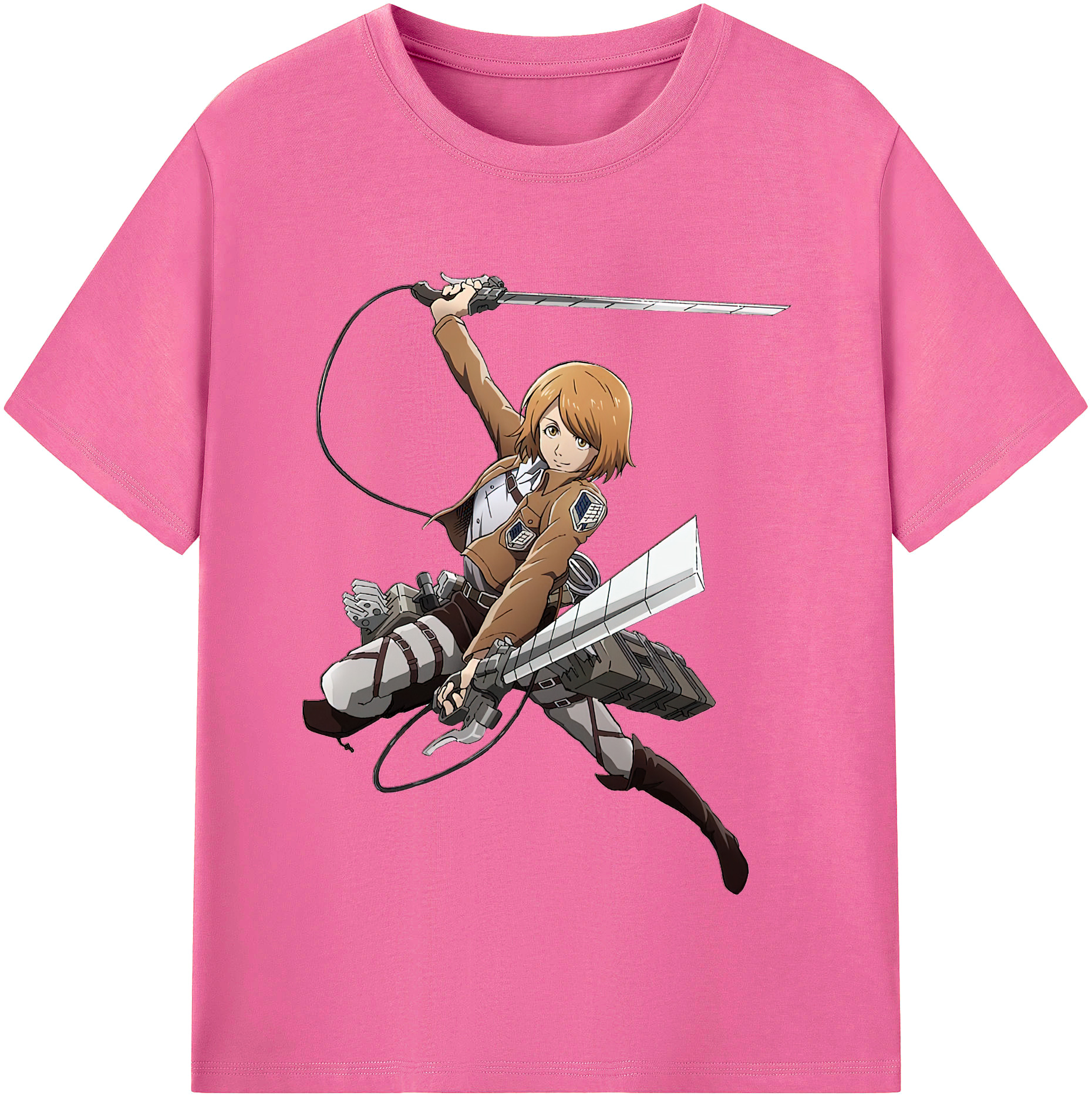 （画像用） 進撃の巨人 ペトラ·ラル Attack on Titan Petra Rall レディースカジュアルプリントTシャツ（綿100％）
